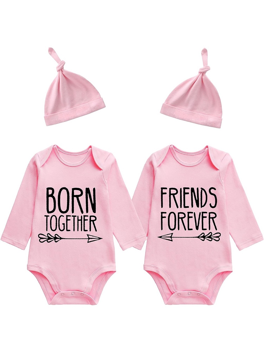 NWOT Twins Bodysuits with Hats